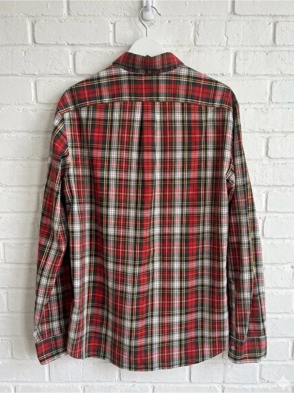 J. Crew Secret Stretch Chili Plaid Button down Large Slim Fit IMMACULATE - Picture 3 of 7